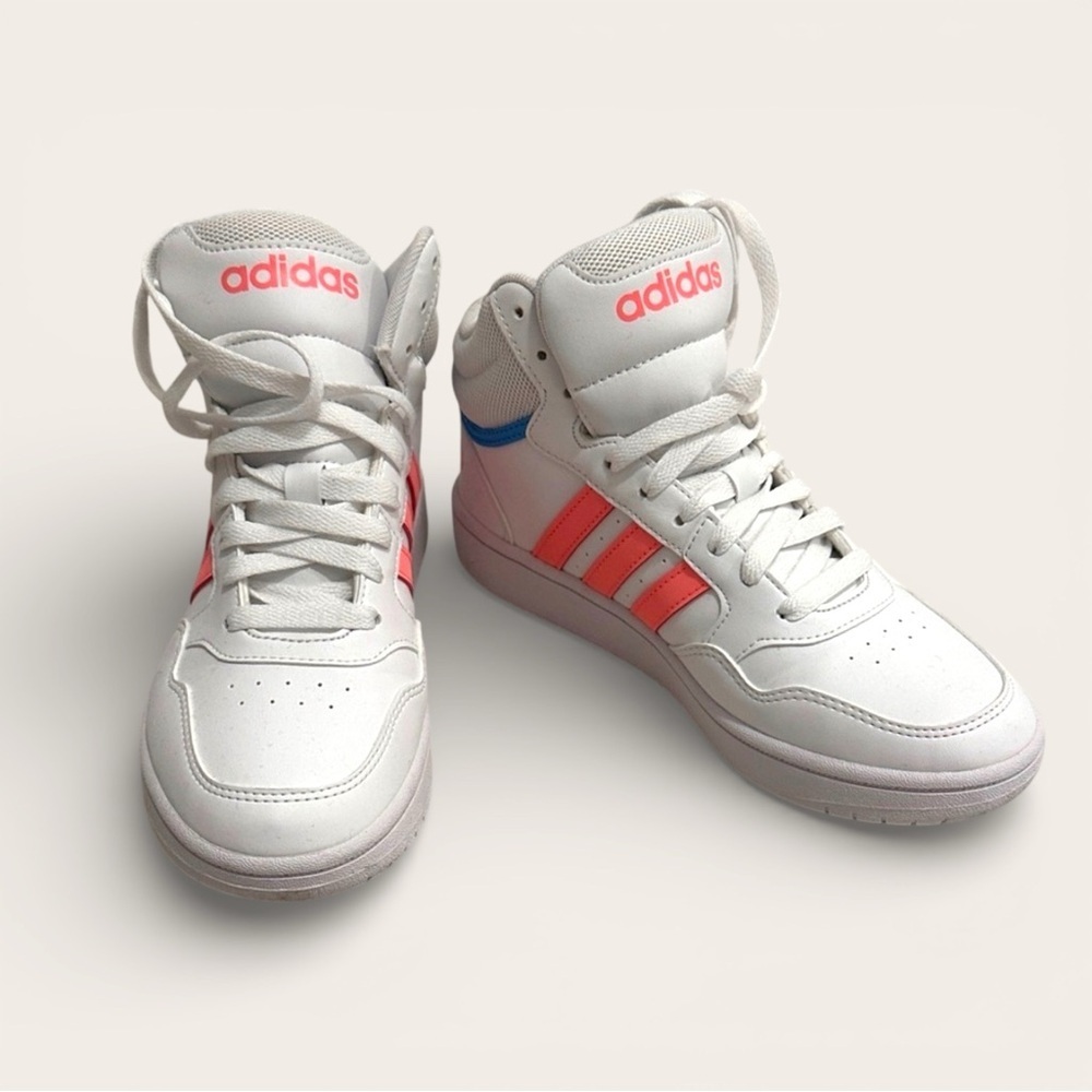 [WOMEN] ADIDAS Hoops Mid 3.0 White Pink Basketball Sneakers size 6